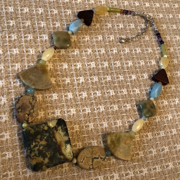 Jay King 2-piece mixed natural stone Sterling Silver Necklace and bracelet set - Picture 2 of 16